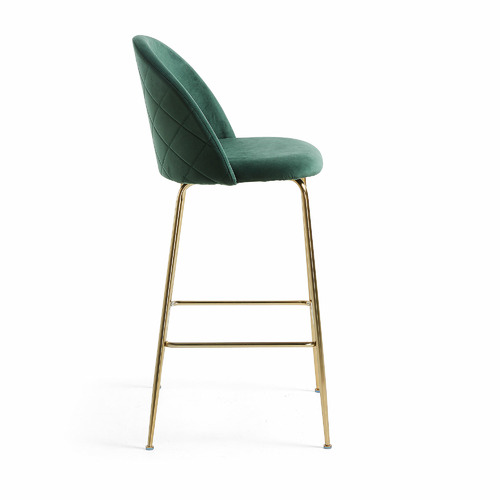 65cm Colette Gold Leg Velvet Barstools