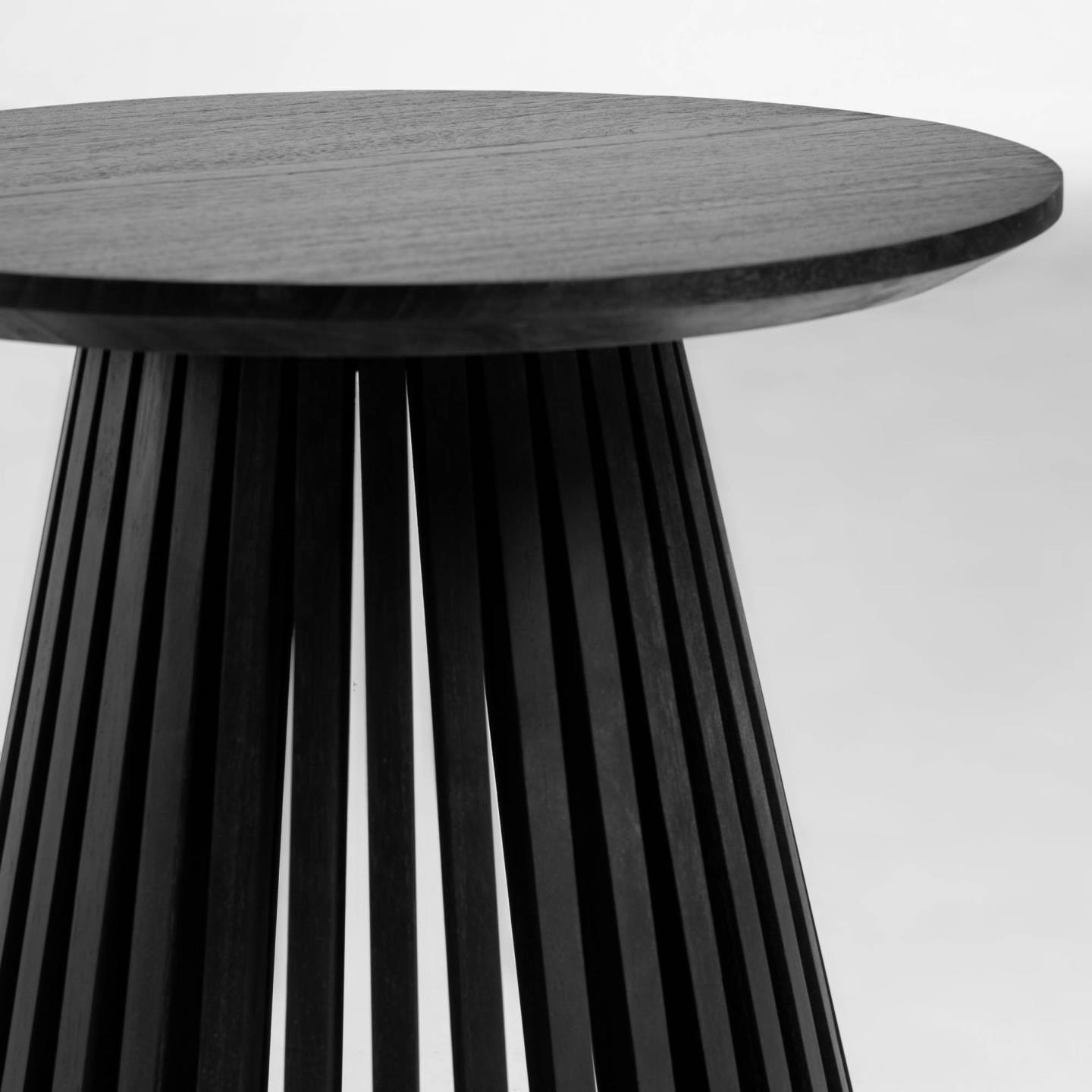 Black Ziya Mindi Wood Side Table