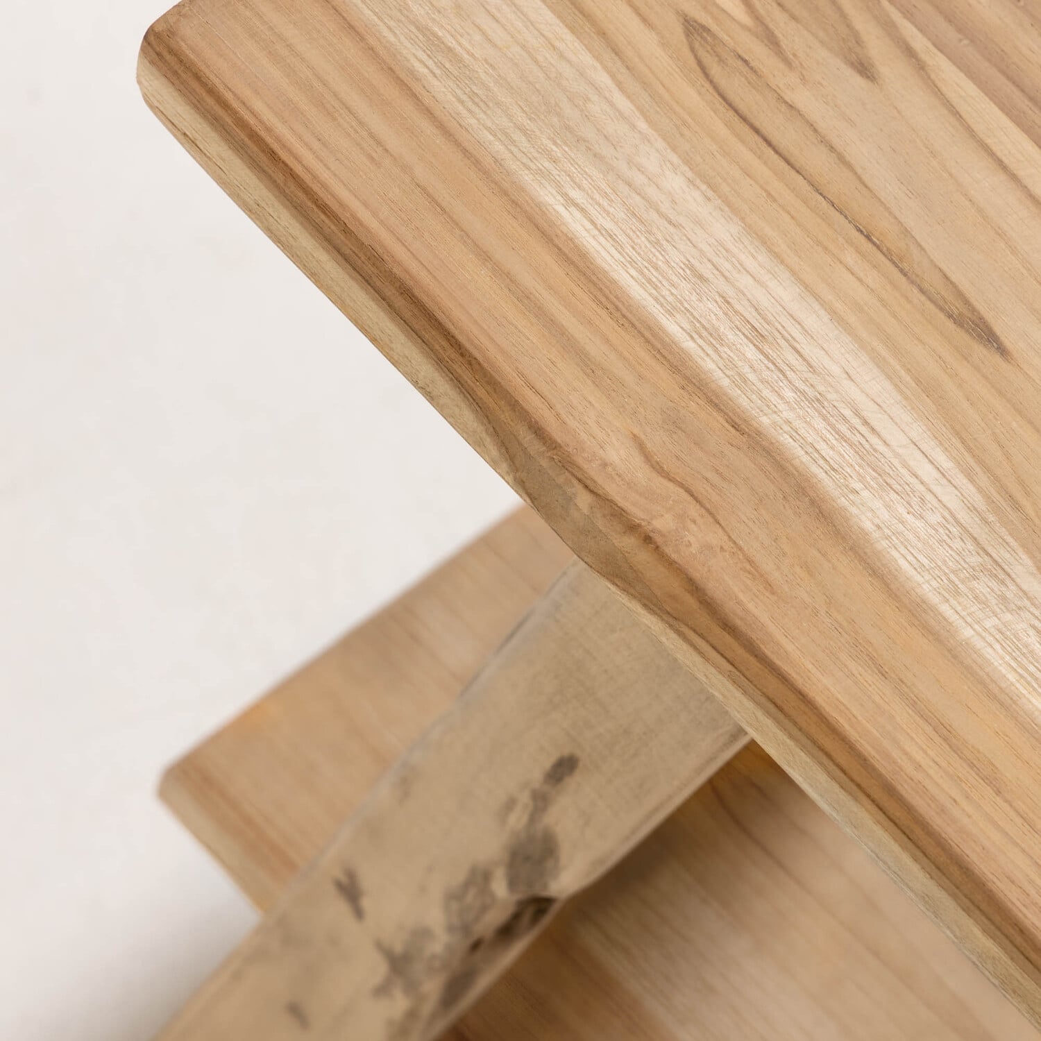 Natural Jafar Recycled Teak Wood Bench