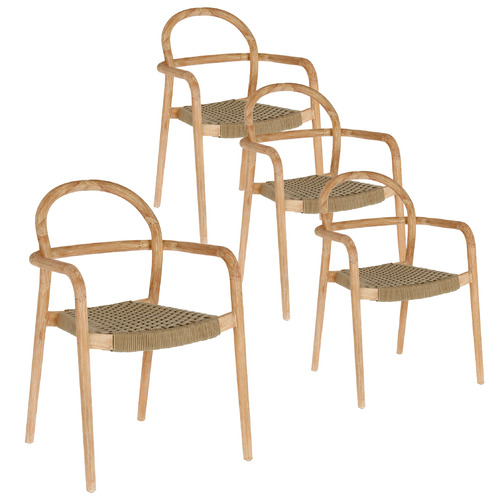 4 wooden chairs