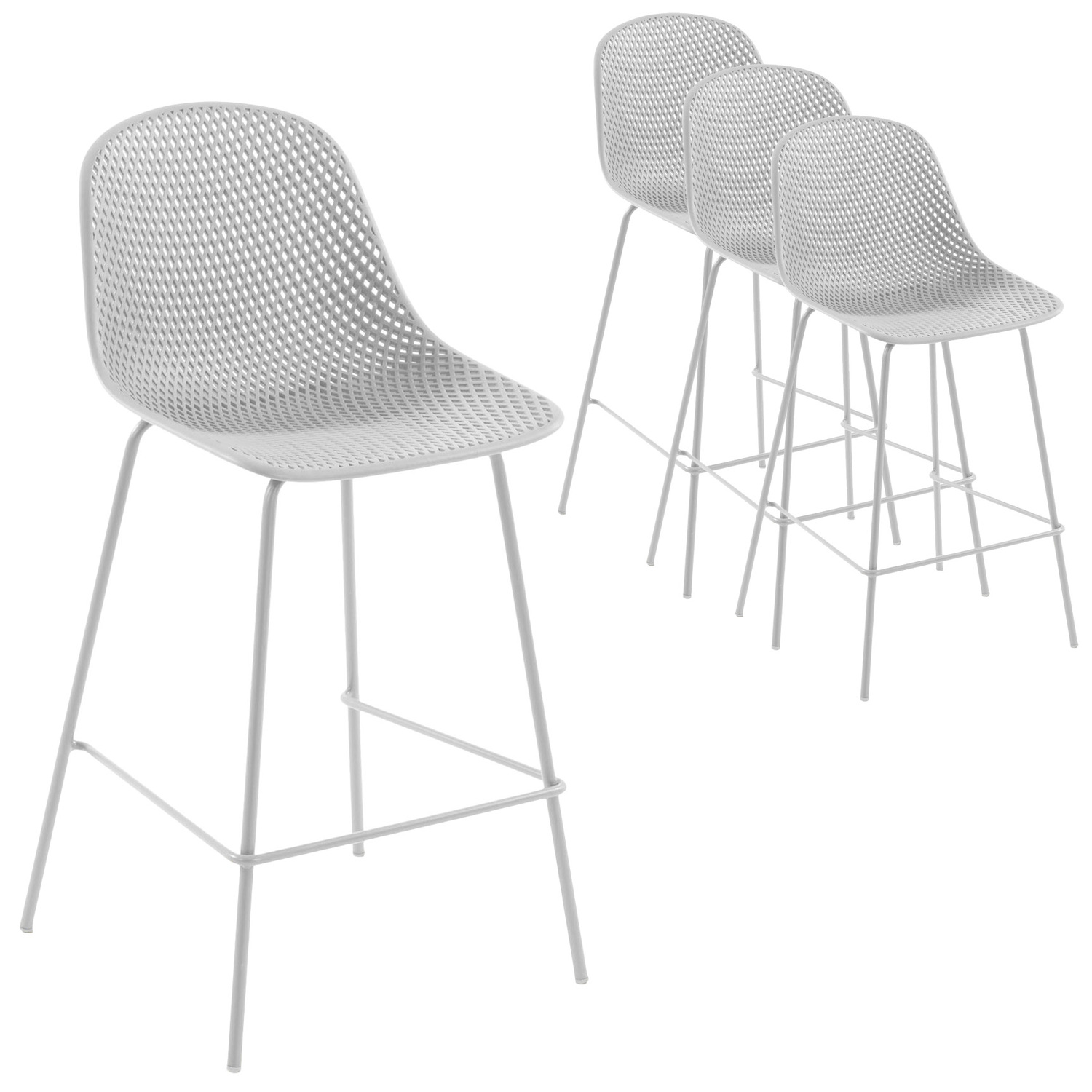 75cm Gertrude Metal & Plastic Outdoor Barstools