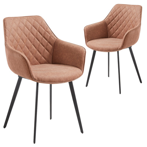 rust leather dining chairs