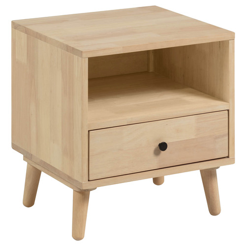 Light Timber Maurice Rubberwood Bedside Table Temple & ster