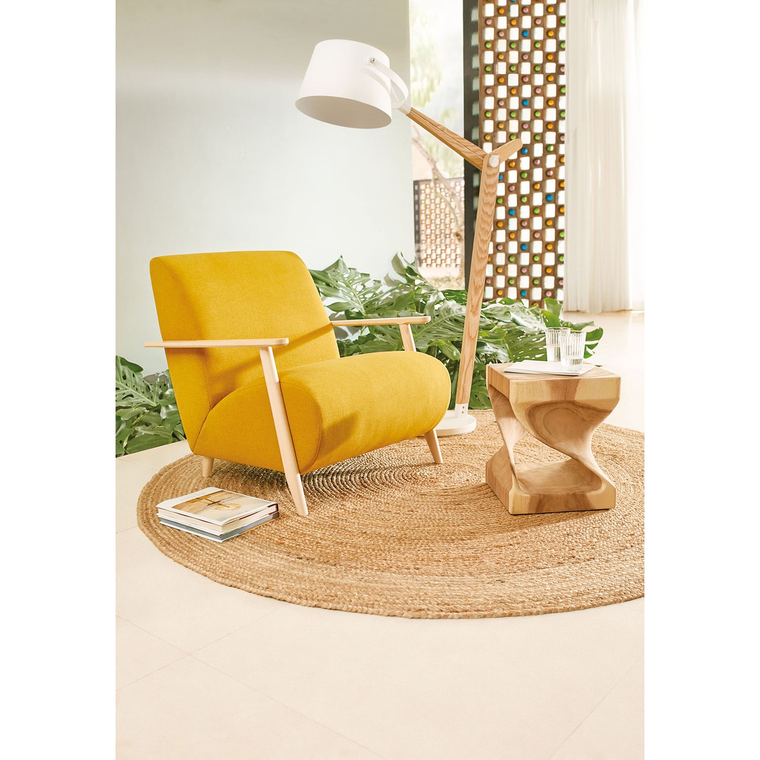 Hakon Munggur Wood Side Table