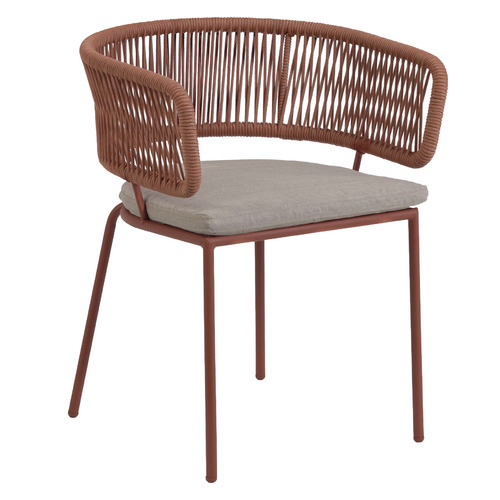 metal dining armchair