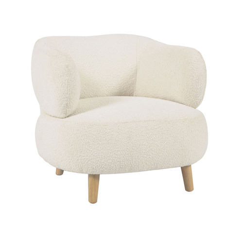 small white arm chair