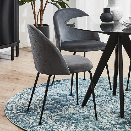 Velvet Dining Chair Temple Webster, Round Dining Table With Crushed Velvet Chairs