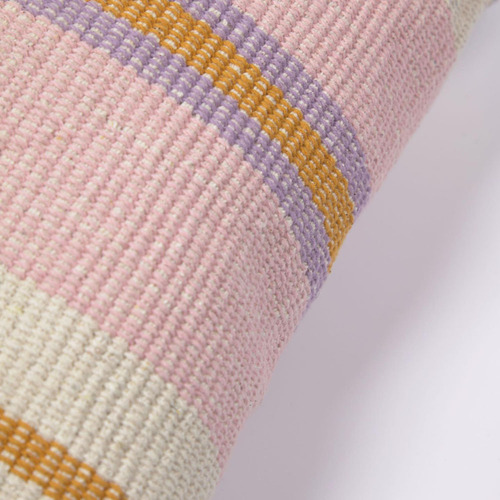 Pink Stripe Hannah Cotton Outdoor Cushion Cover