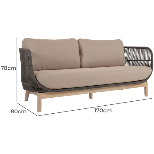 3 Seater Calix Acacia Wood Outdoor Sofa
