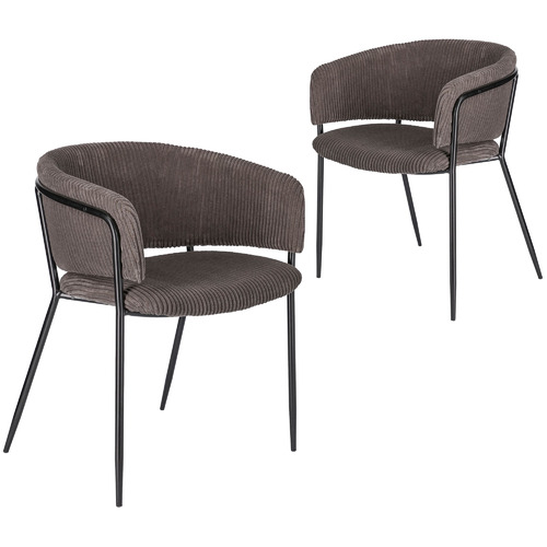 Myrsky Corduroy Velvet Dining Chairs