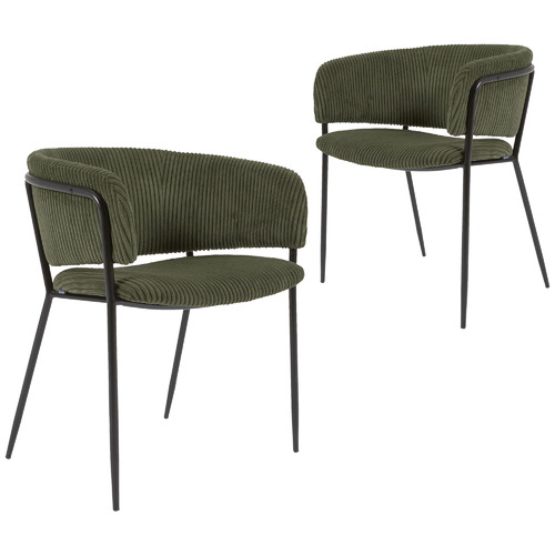 Myrsky Corduroy Velvet Dining Chairs