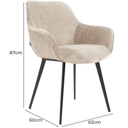 Terran Chenille Upholstered Dining Chairs
