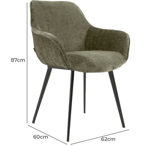 Terran Chenille Upholstered Dining Chairs