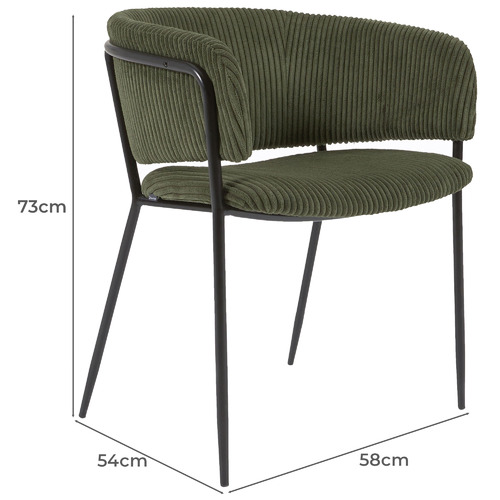 Myrsky Corduroy Upholstered Dining Chairs