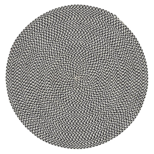 Grey Rajtan Power-Loomed Round Rug