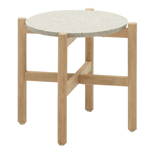 Povel Eucalyptus Wood Outdoor Side Table | Temple & Webster