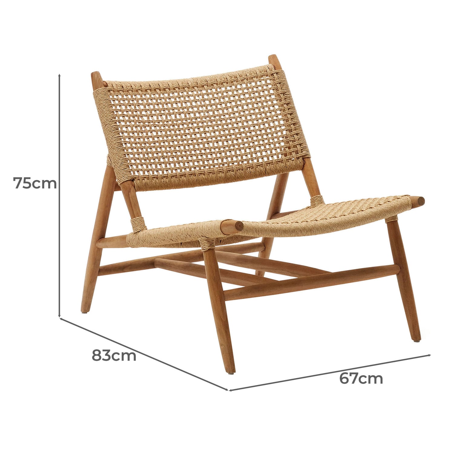 Hilde Teak Wood Outdoor Armchair