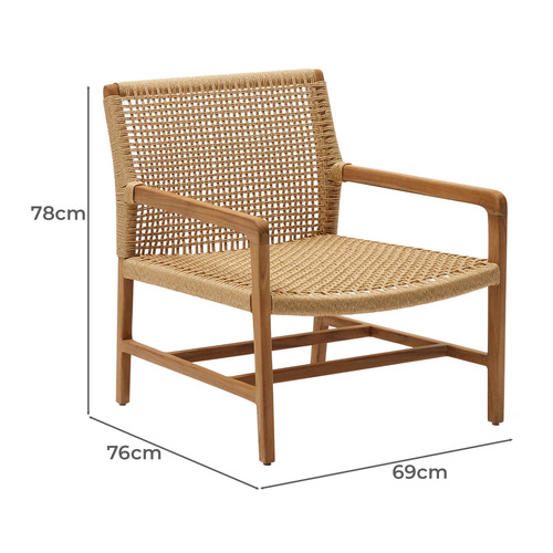 Sabbie Teak Wood Outdoor Armchair
