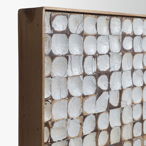 Meg Mango Wood Headboard with Coconut Chips