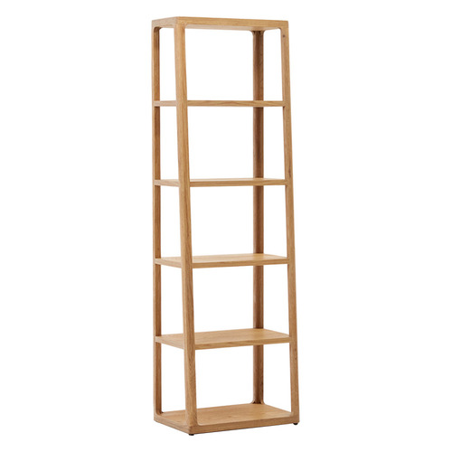 Bonnie 6 Tier Oak Wood Shelving Unit