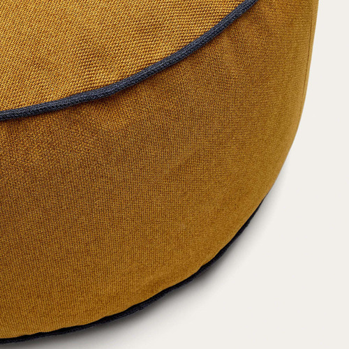 Mustard Quinn Pouffe | Temple & Webster