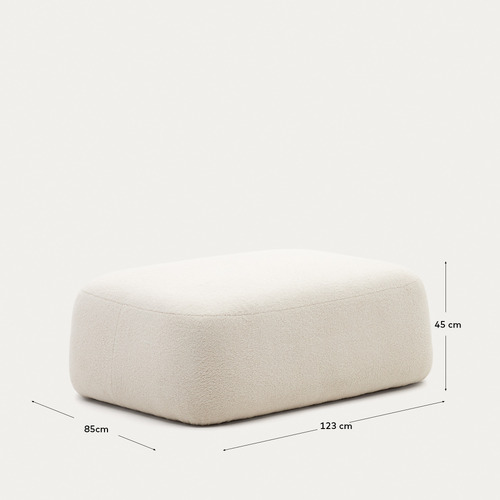 Cream Penelope Boucle Ottoman
