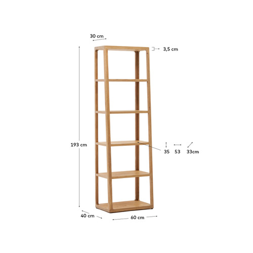 Bonnie 60cm Oak Wood Shelving Unit