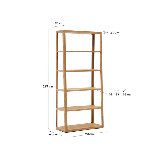 Bonnie 90cm Oak Wood Shelving Unit