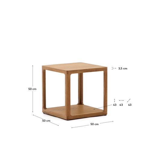 Bonnie Oak Wood Side Table
