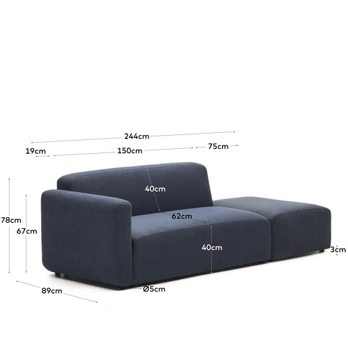 Addison 2 Seater Sofa & Ottoman Set