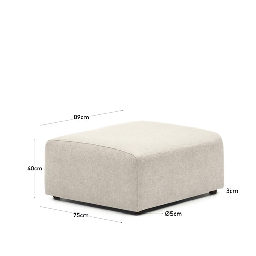 89cm Grey Addison Ottoman