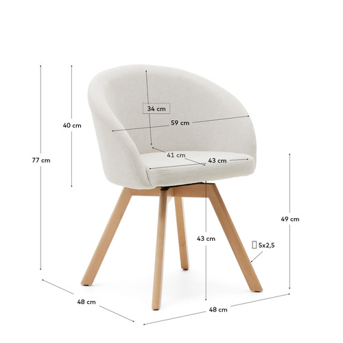 Blythe Chenille Swivel Dining Chair