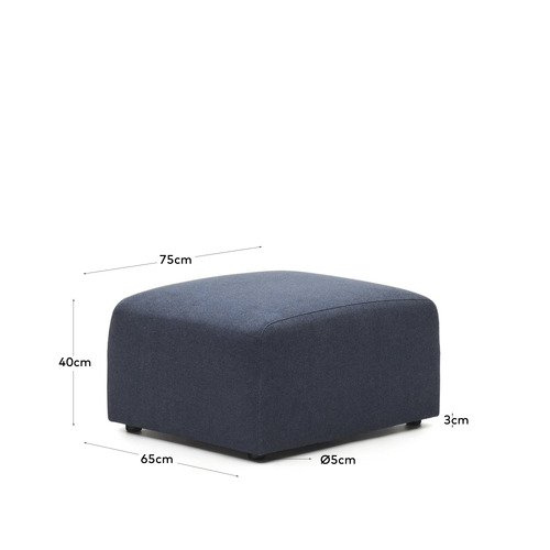 65cm Grey Addison Ottoman