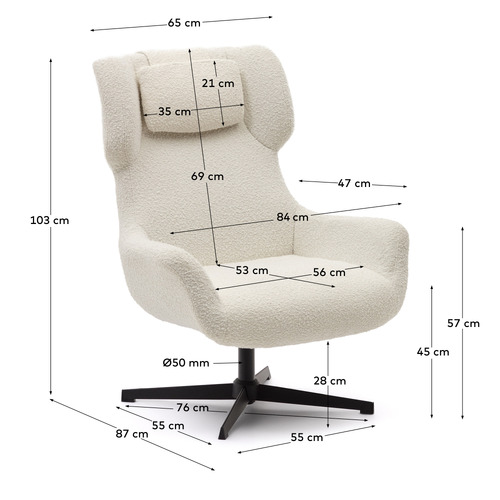 Ashley Boucle Swivel Armchair