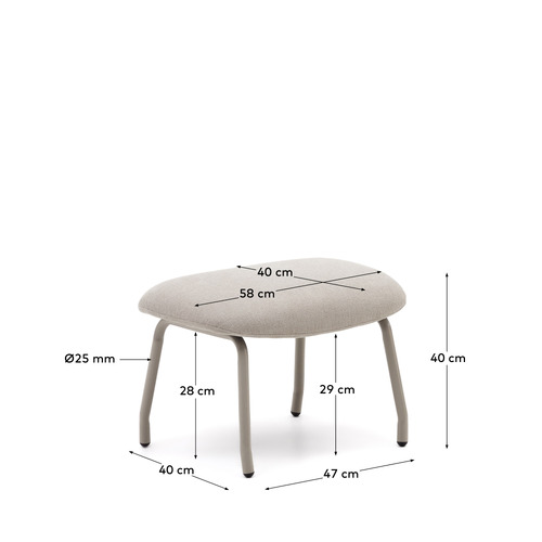Bettina Chenille Footstool