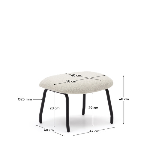 Bettina Boucle Footstool