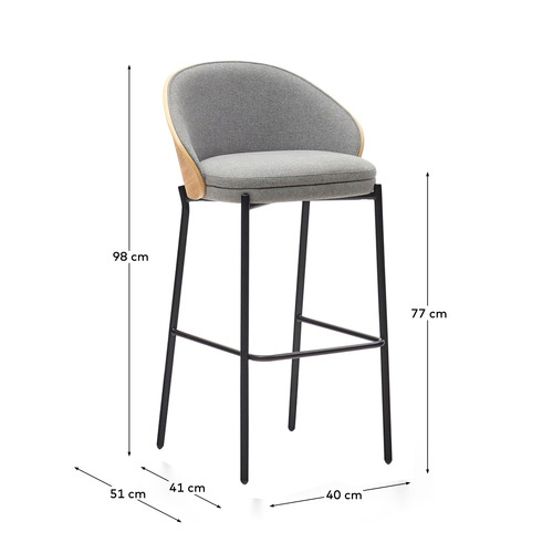 77cm Hudson Upholstered Barstools