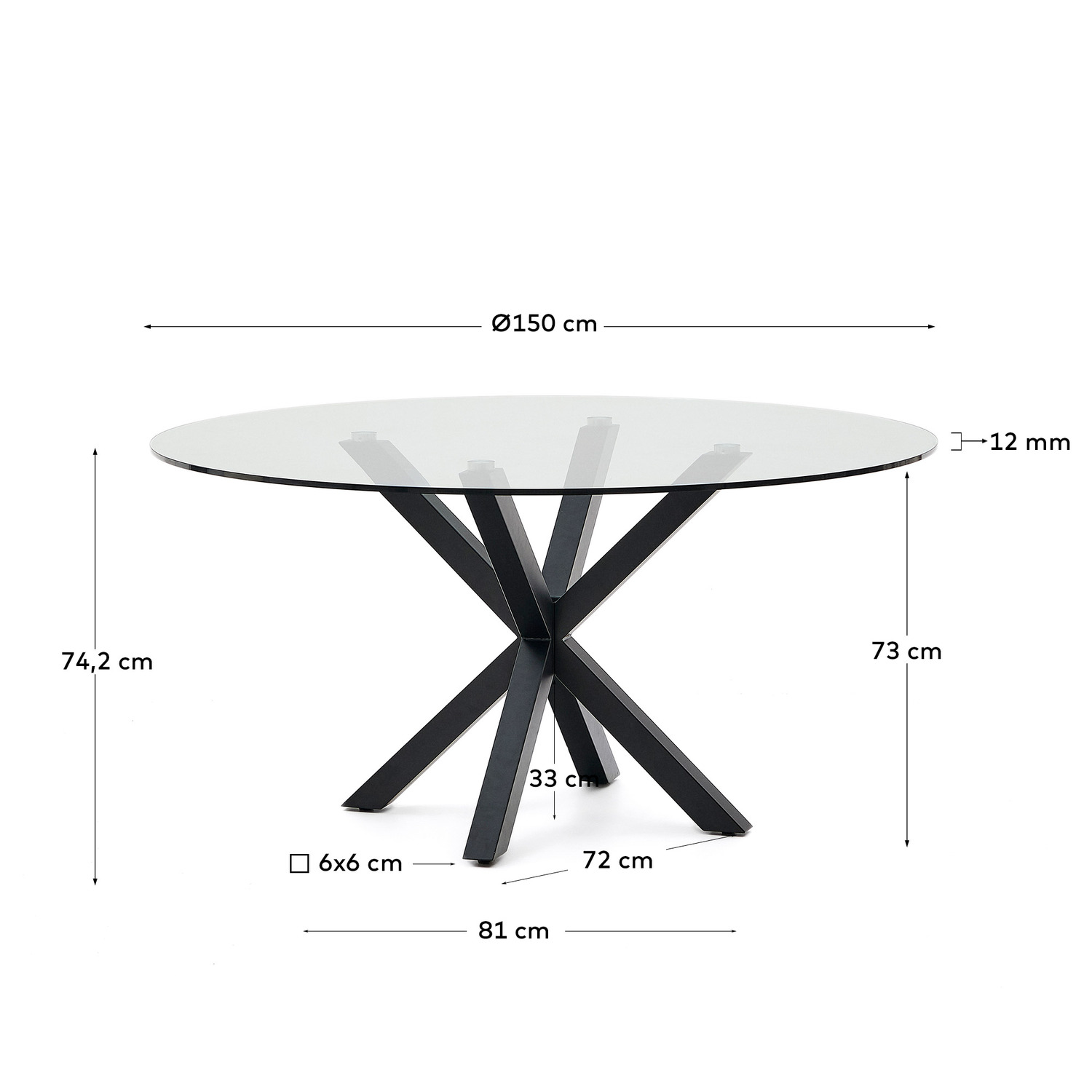 Kawehi Glass Dining Table