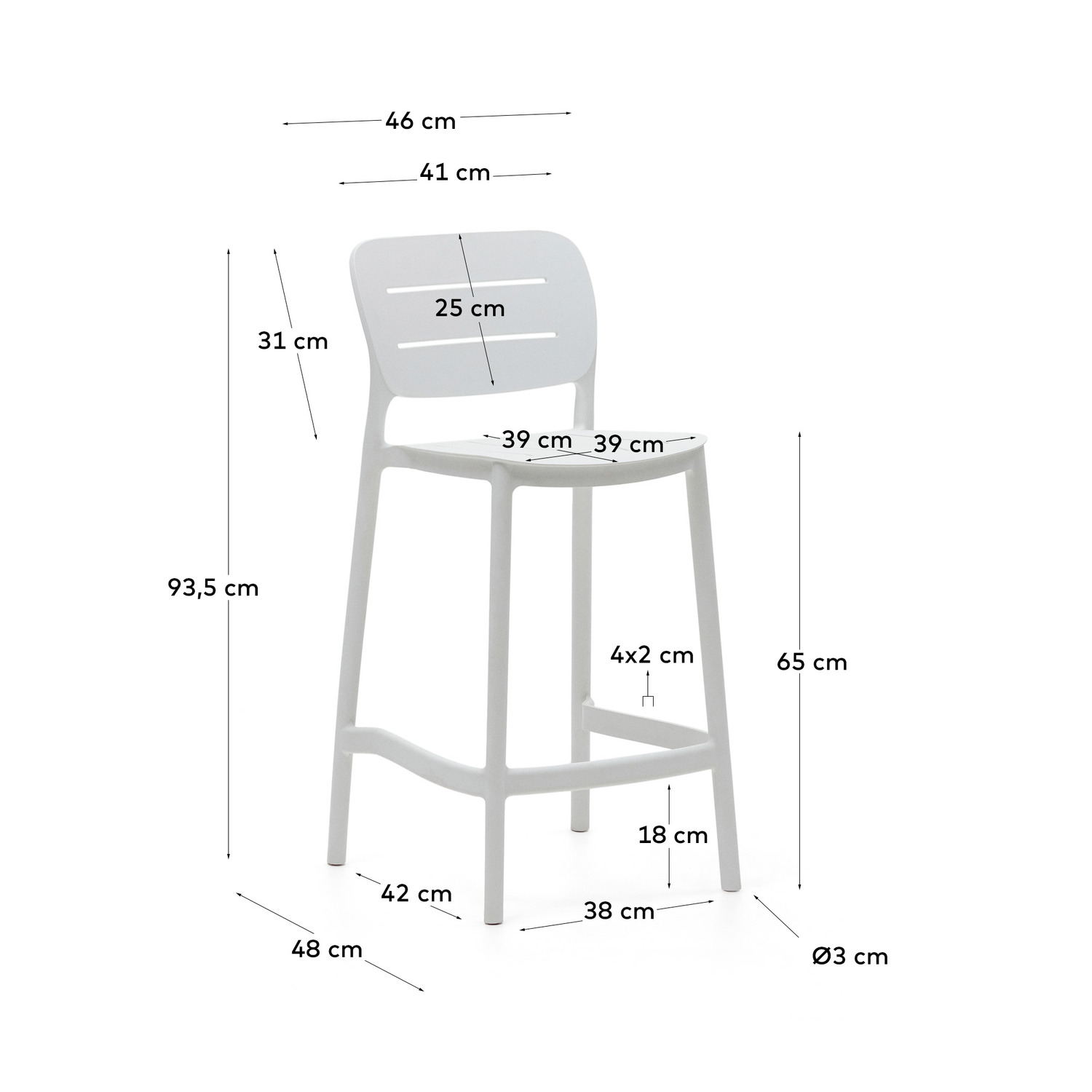 65cm Laura Outdoor Barstools