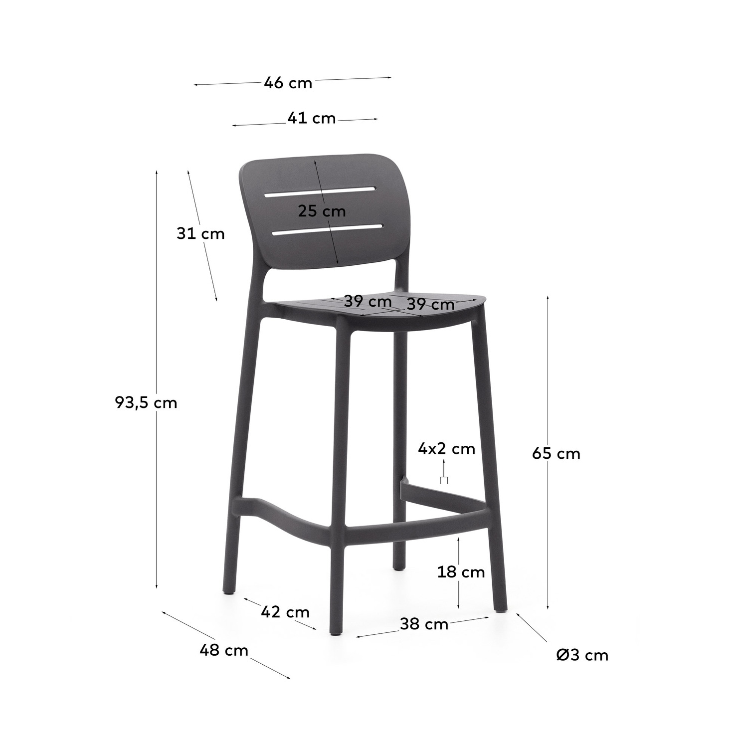 65cm Laura Outdoor Barstools