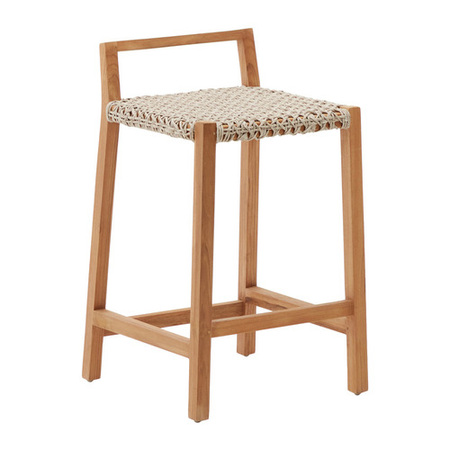 67cm Ilario Teak Wood Outdoor Bar Stool