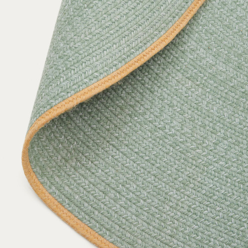 Green Fausto Hand-Woven Oval Indoor/Outdoor Rug