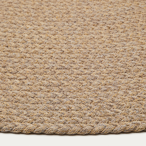 Linea Furniture Brown Stefano Hand-Woven Round Indoor/Outdoor Rug ...