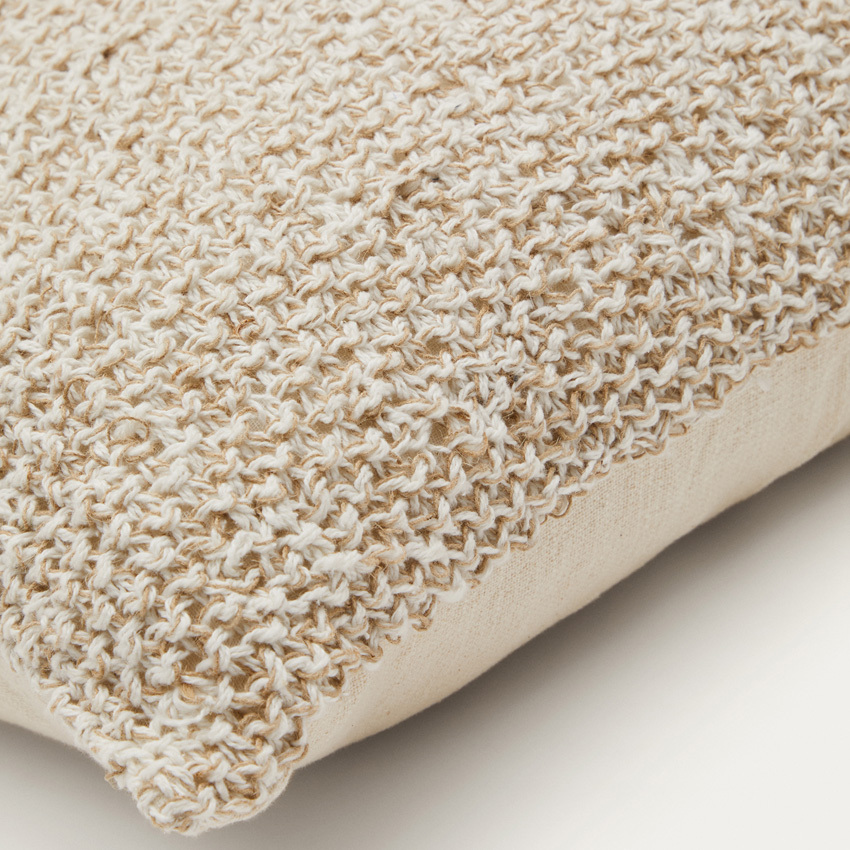 Cenzo Cotton & Jute Cushion Cover