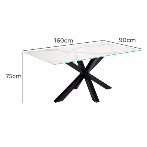 Laurent Marble-Look Dining Table