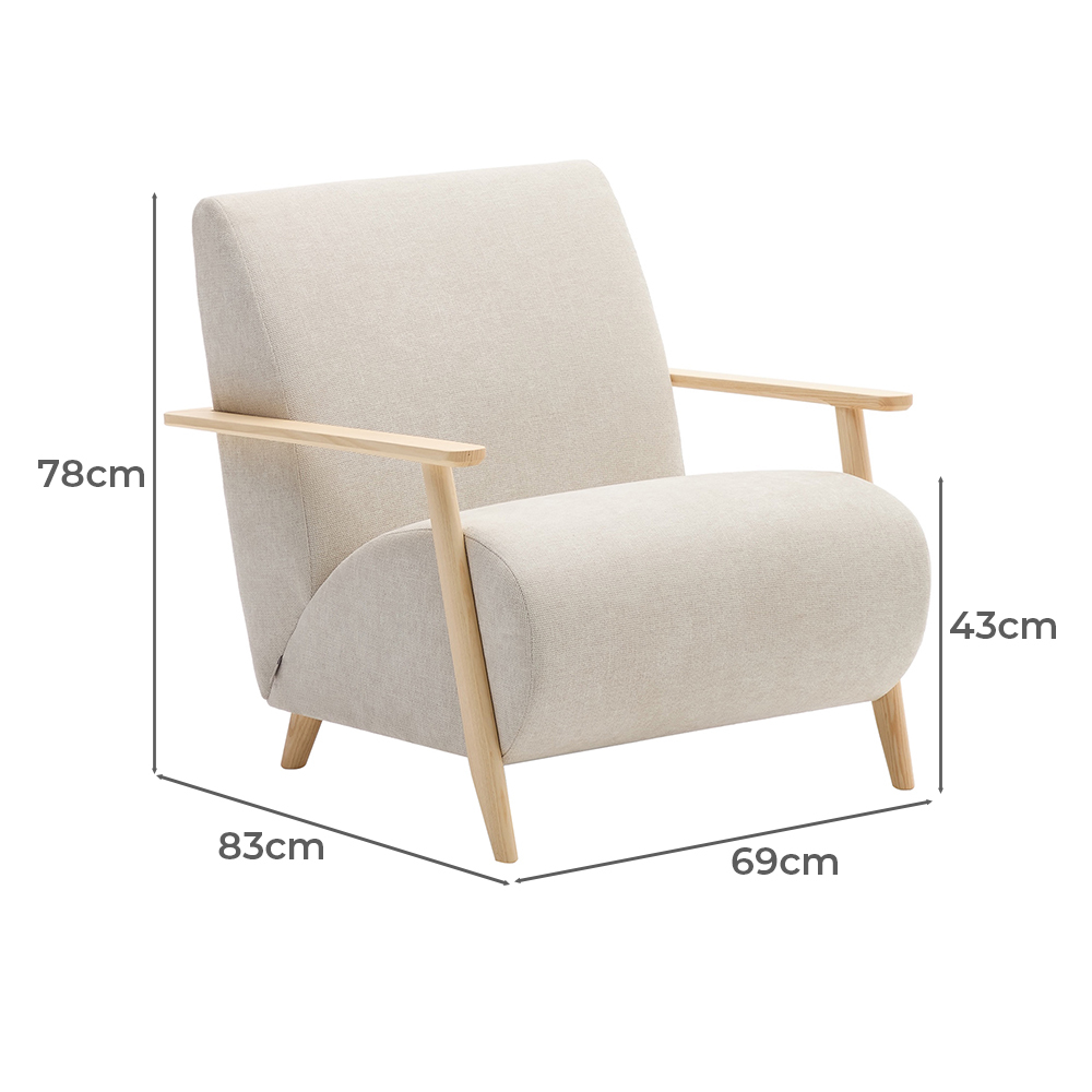 Paquin Pine Wood Armchair