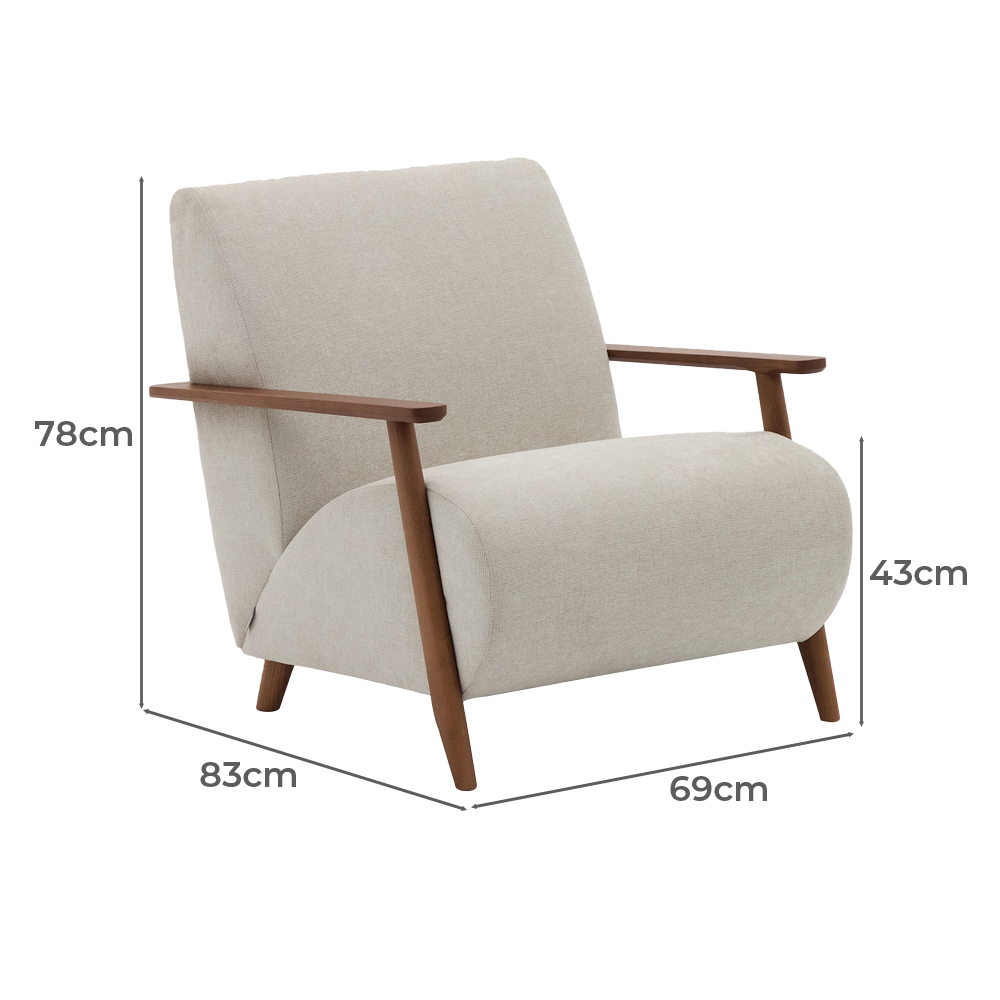 Paquin Pine Wood Armchair