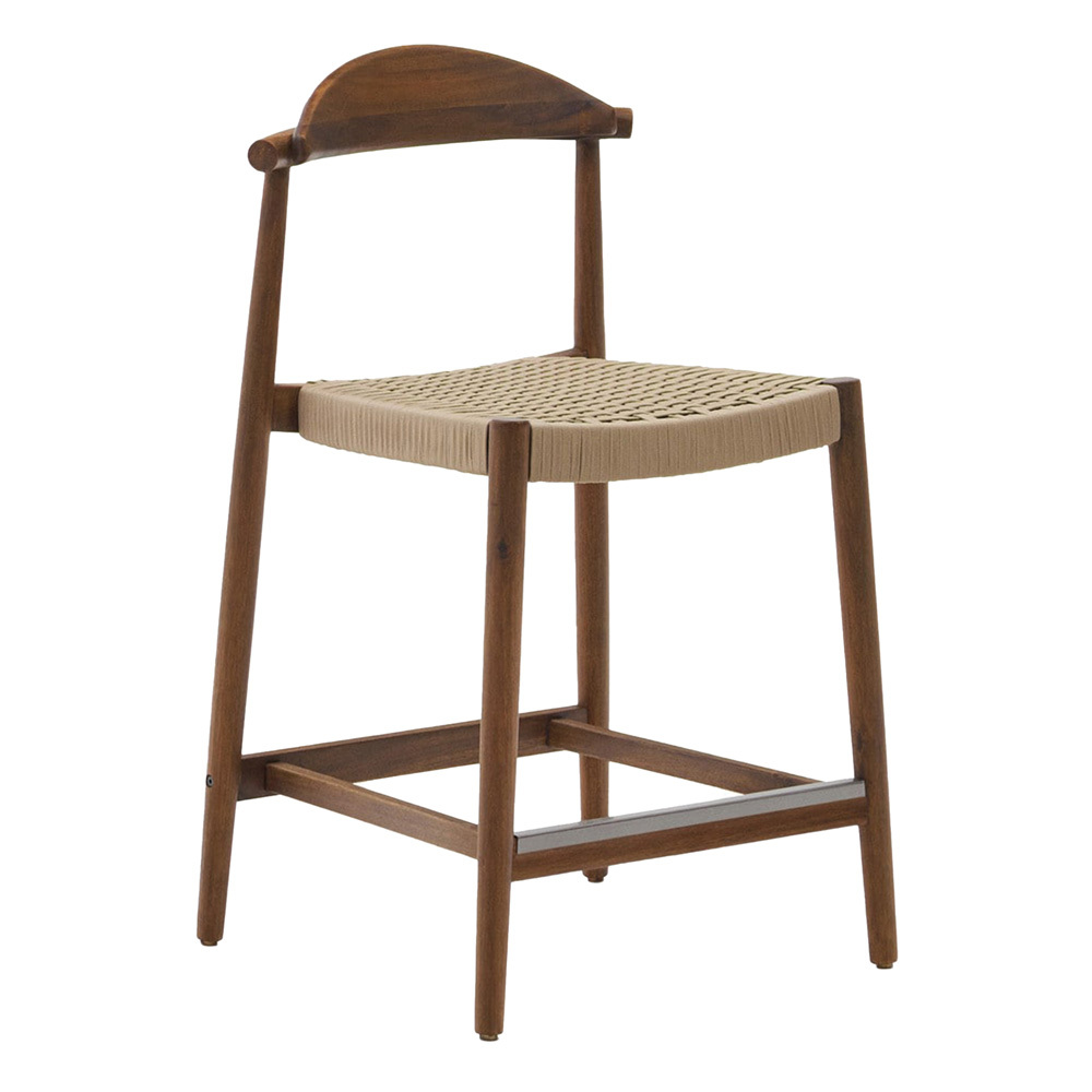 62cm Ramona Oak Wood Bar Stools