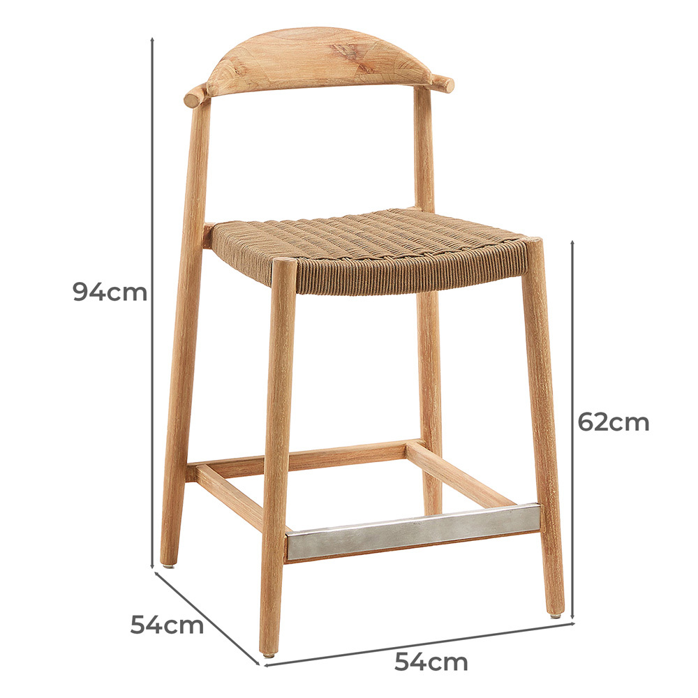 Ramona Oak Wood Bar Stools