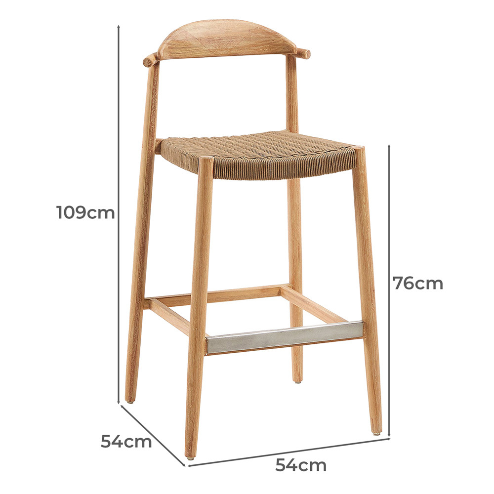 Ramona Oak Wood Bar Stools